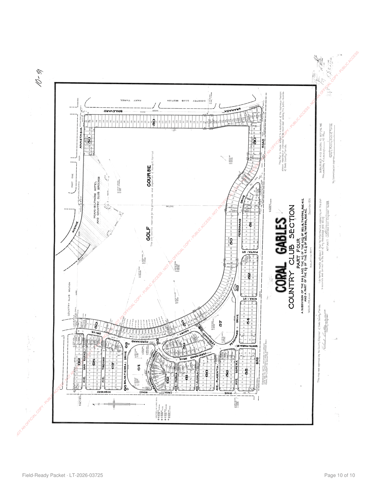 Generated packet: county plat map page